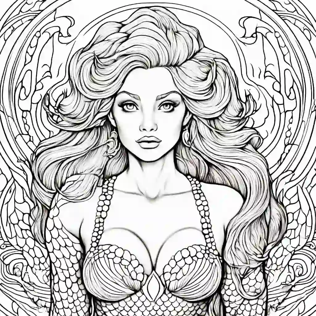 Mermaid's Pearl coloring pages